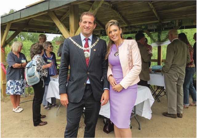 Barnet Mayor, Councillor Mark Shooter and the Lady Mayoress, Melissa Shooter at the Long Lane Pasture garden party. Photo Neil McNaughton