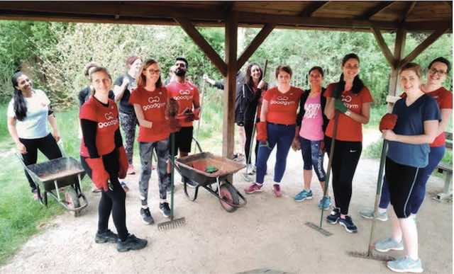 Team work: The Good Gym volunteers were regular volunteers at Long Lane Pasture this year. It remains open to visitors on Saturdays and most Sundays through the winter. Photo Donald Lyven.